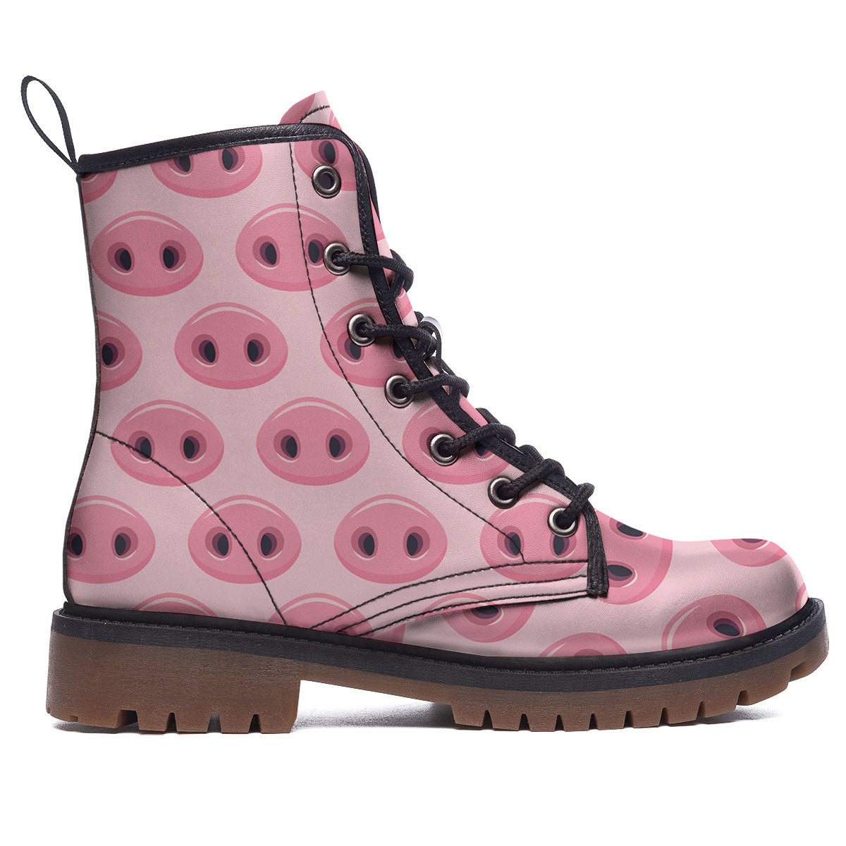 Pig Nose Pink Print Pattern Work Boots-grizzshop