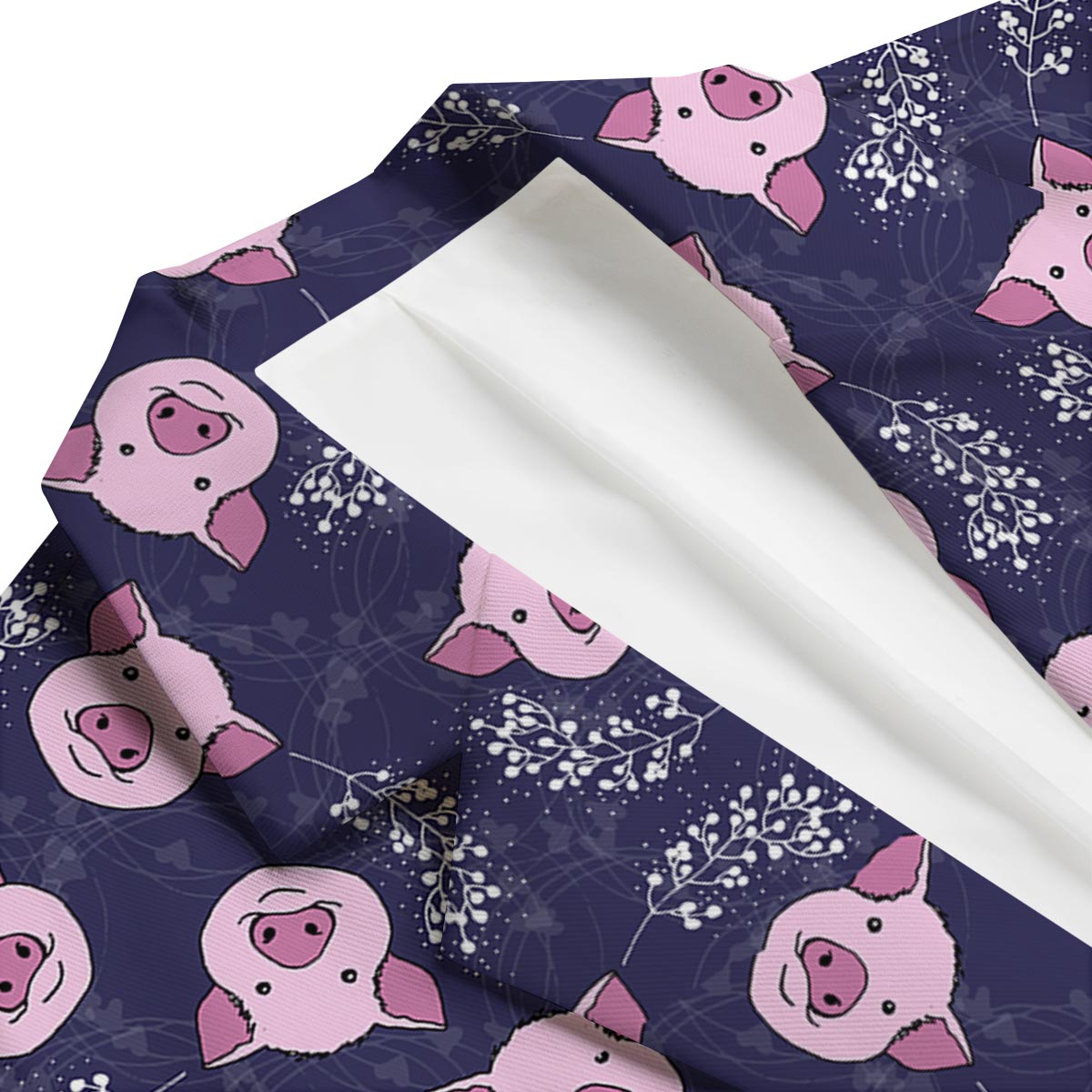 Pig Pattern Print Men's Blazer-grizzshop
