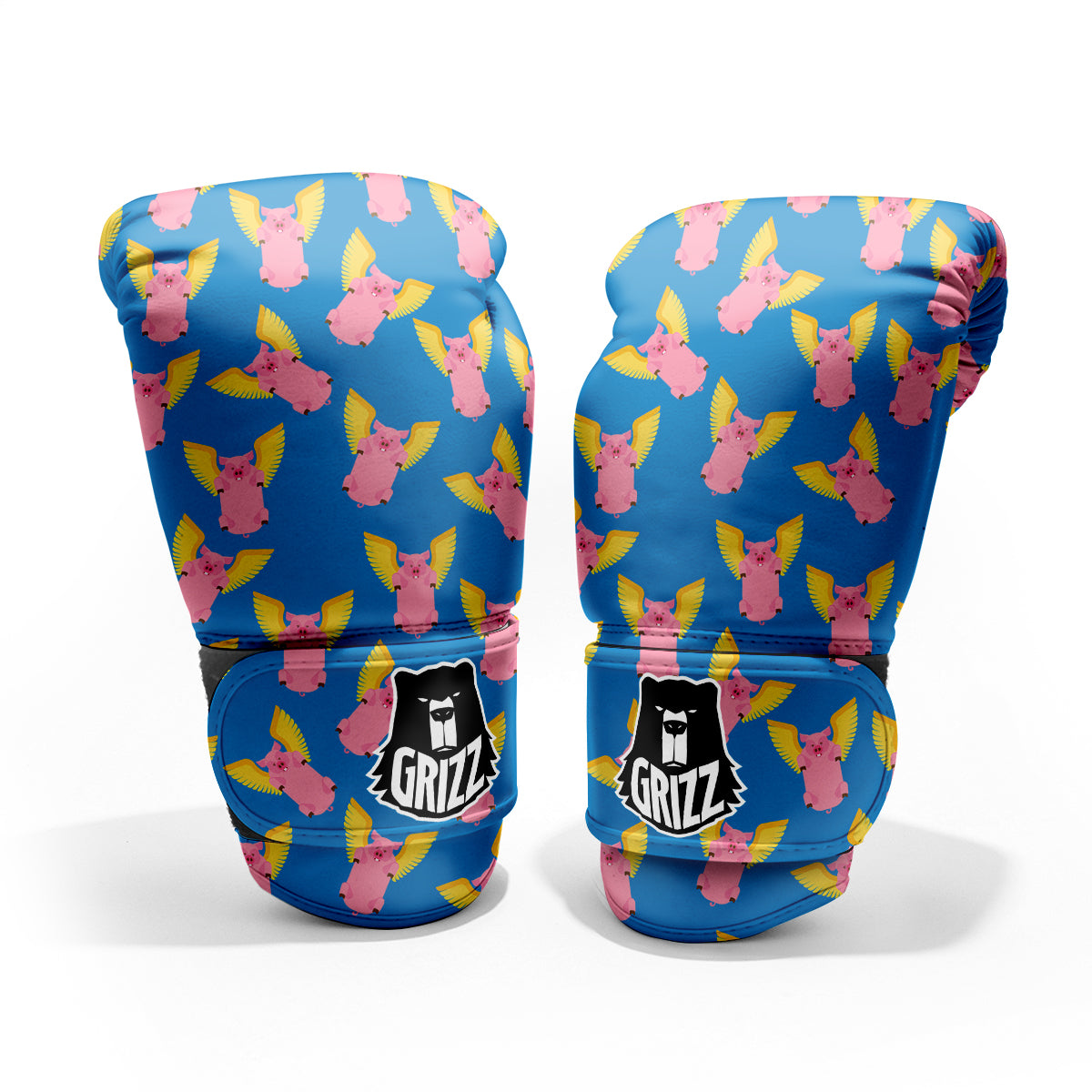 Pig Pink Vintage Print Pattern Pro Boxing Glove