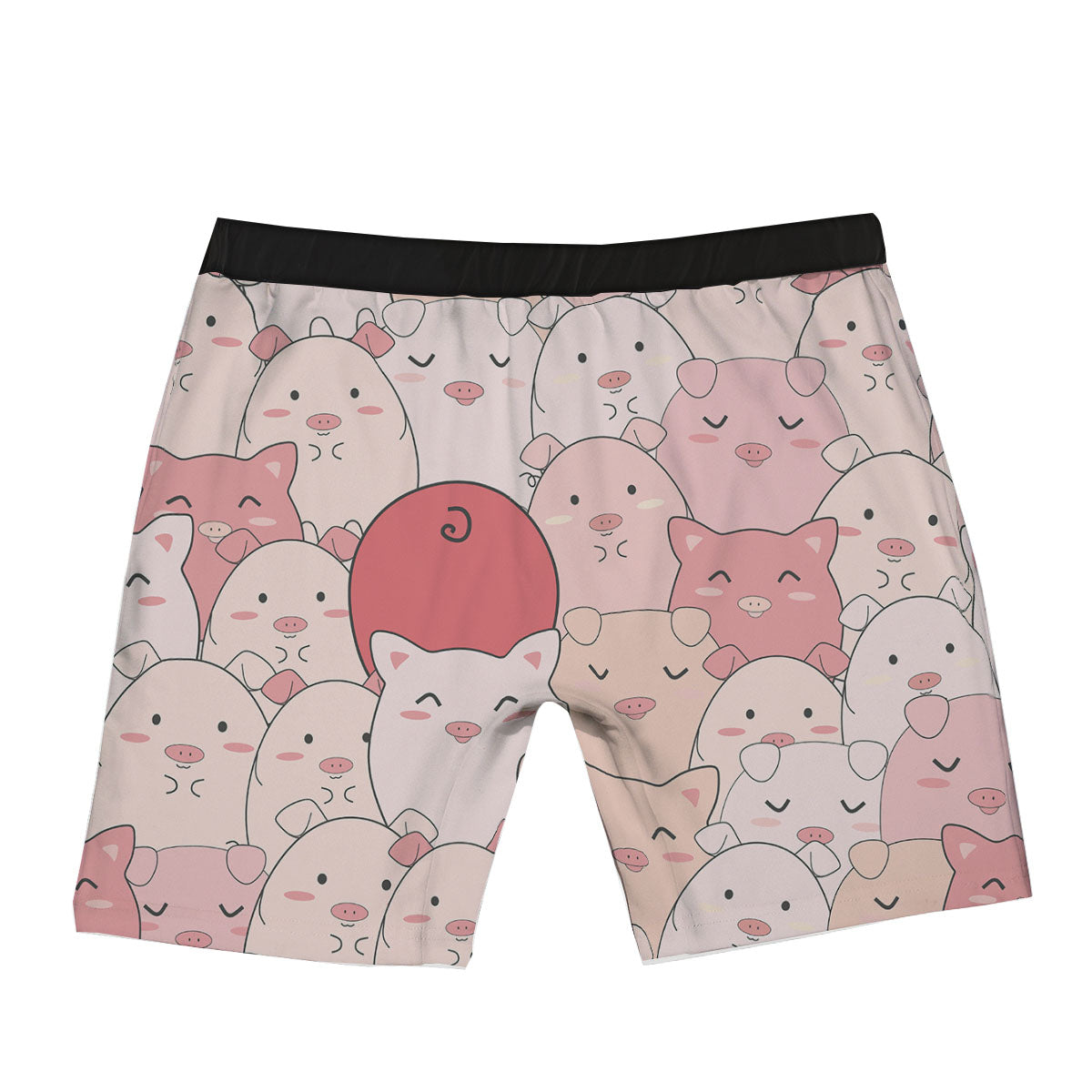 Pig Tail Pink Print Boxer Briefs-grizzshop