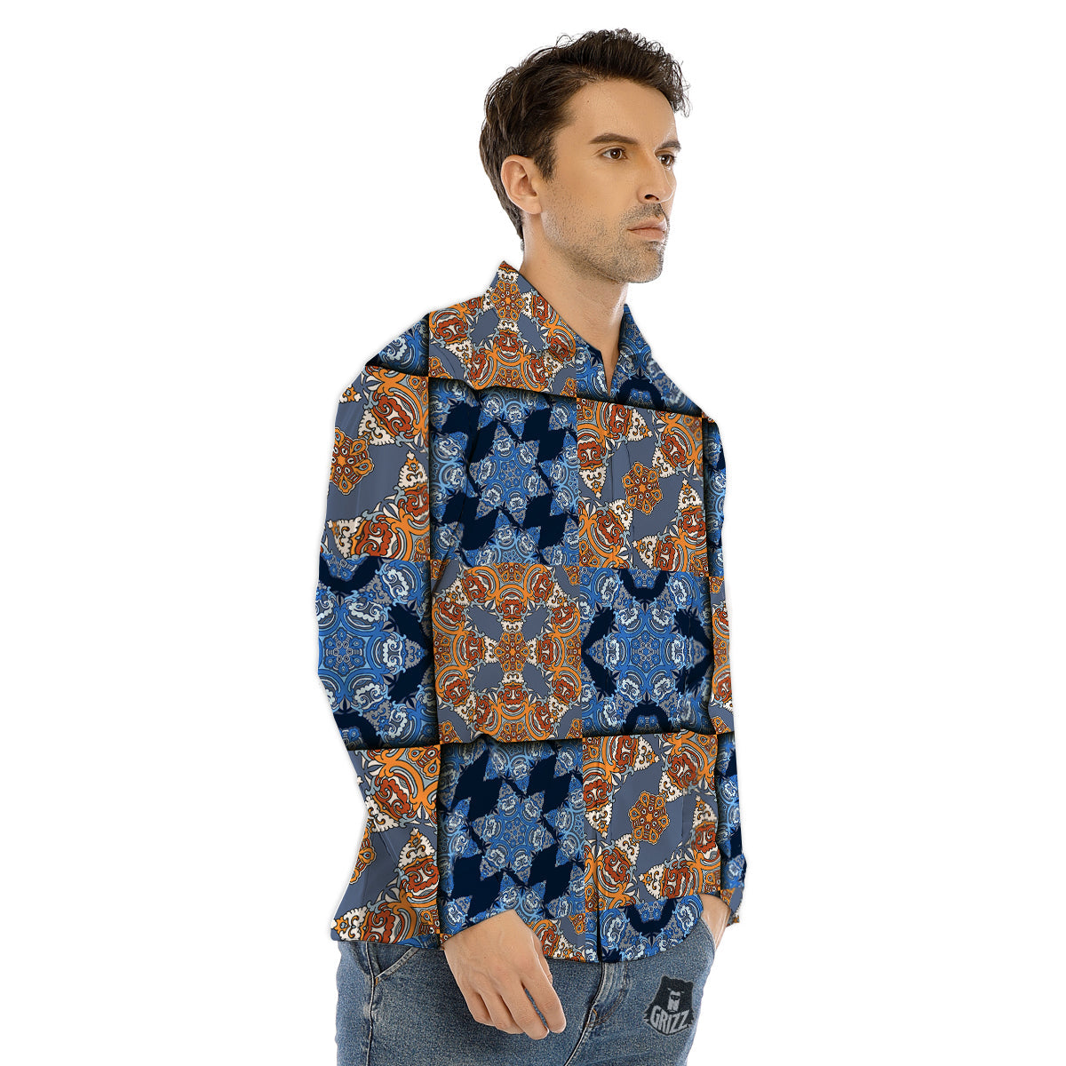 Pig Tail Pink Print Men's Dress Shirts-grizzshop