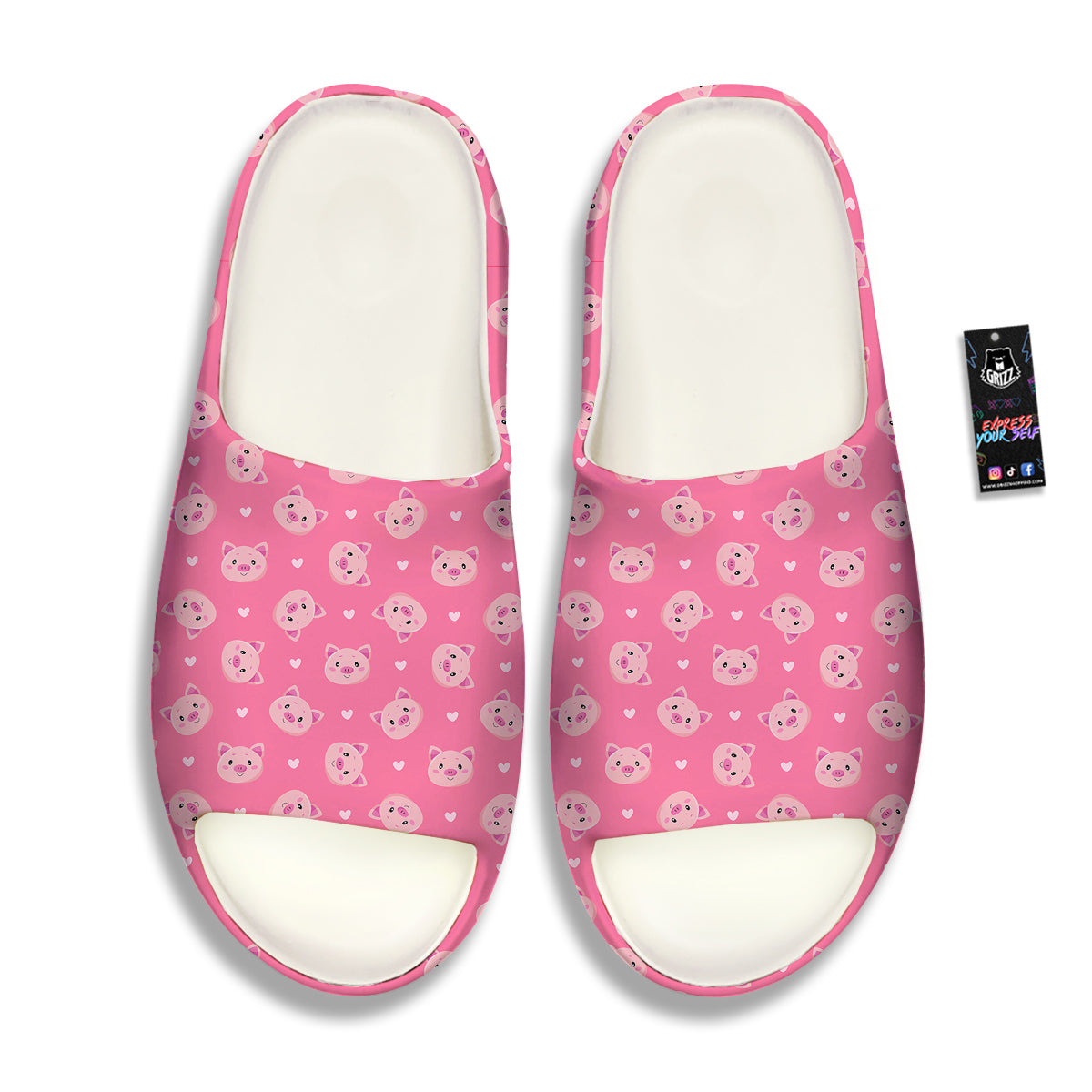 Pig Cute Cartoon Print Pattern Sandals-grizzshop
