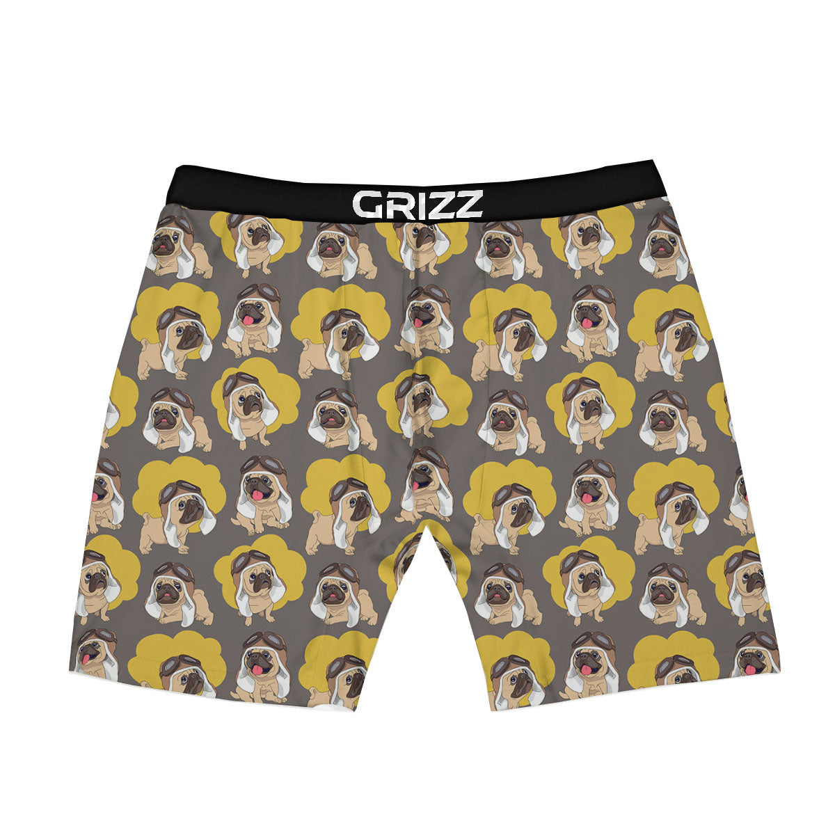 Pilot Pug Print Pattern Boxer Briefs-grizzshop