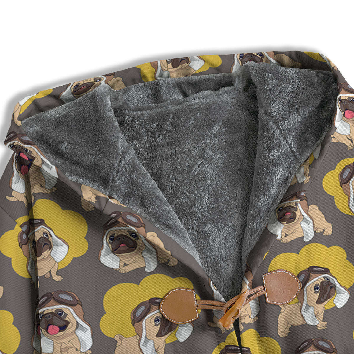 Pilot Pug Print Pattern Men's Windbreaker Jacket-grizzshop