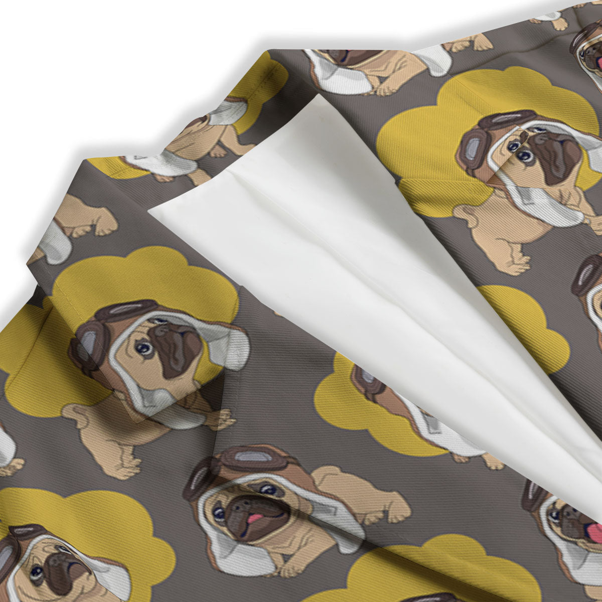 Pilot Pug Print Pattern Women's Blazer-grizzshop