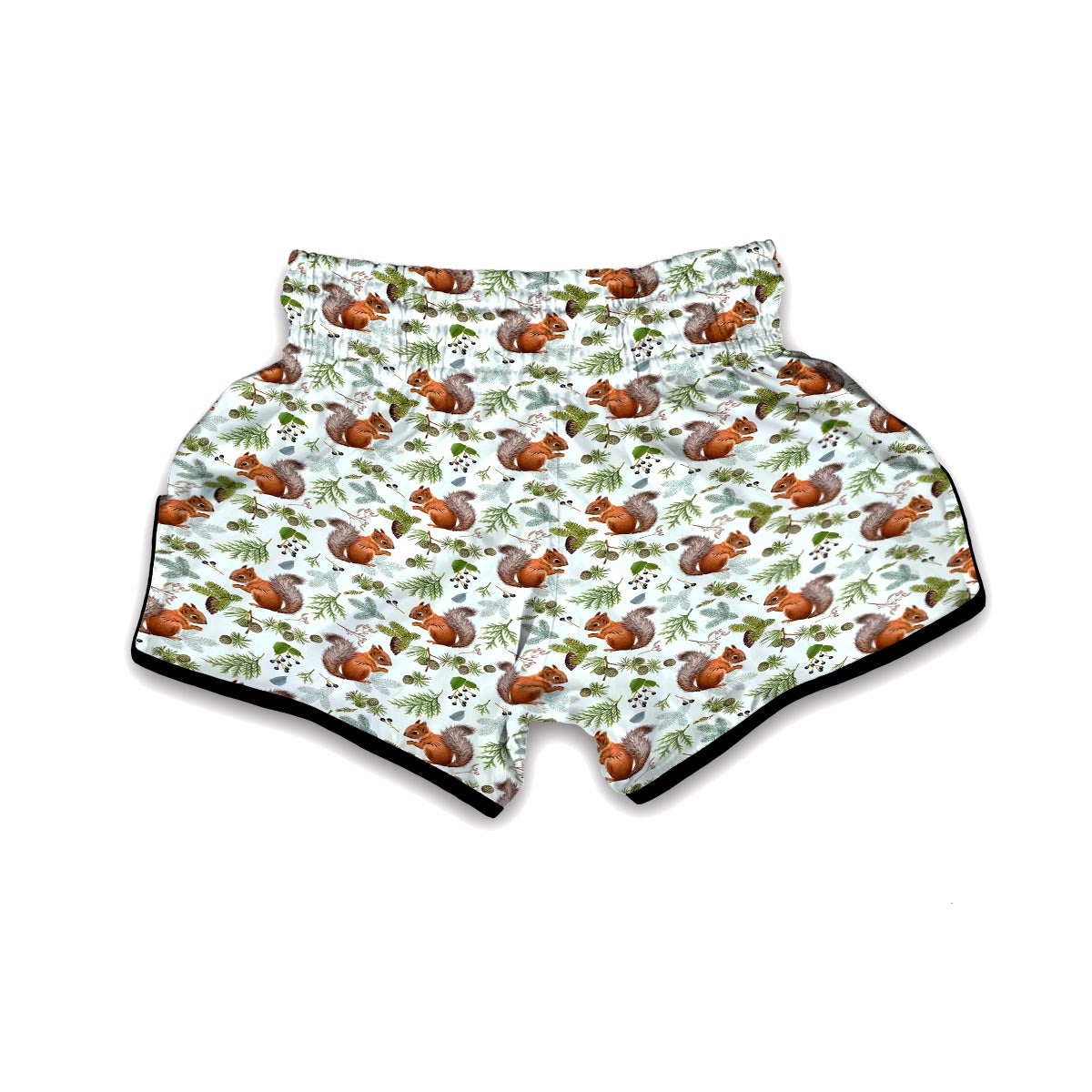 Pine Cone Squirrel Muay Thai Boxing Shorts-grizzshop