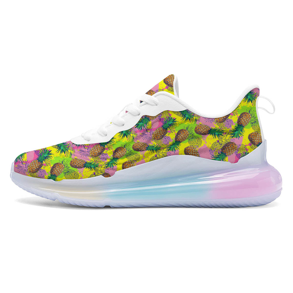 Pineapple Aloha Colorful Print Pattern Running Sneakers-grizzshop