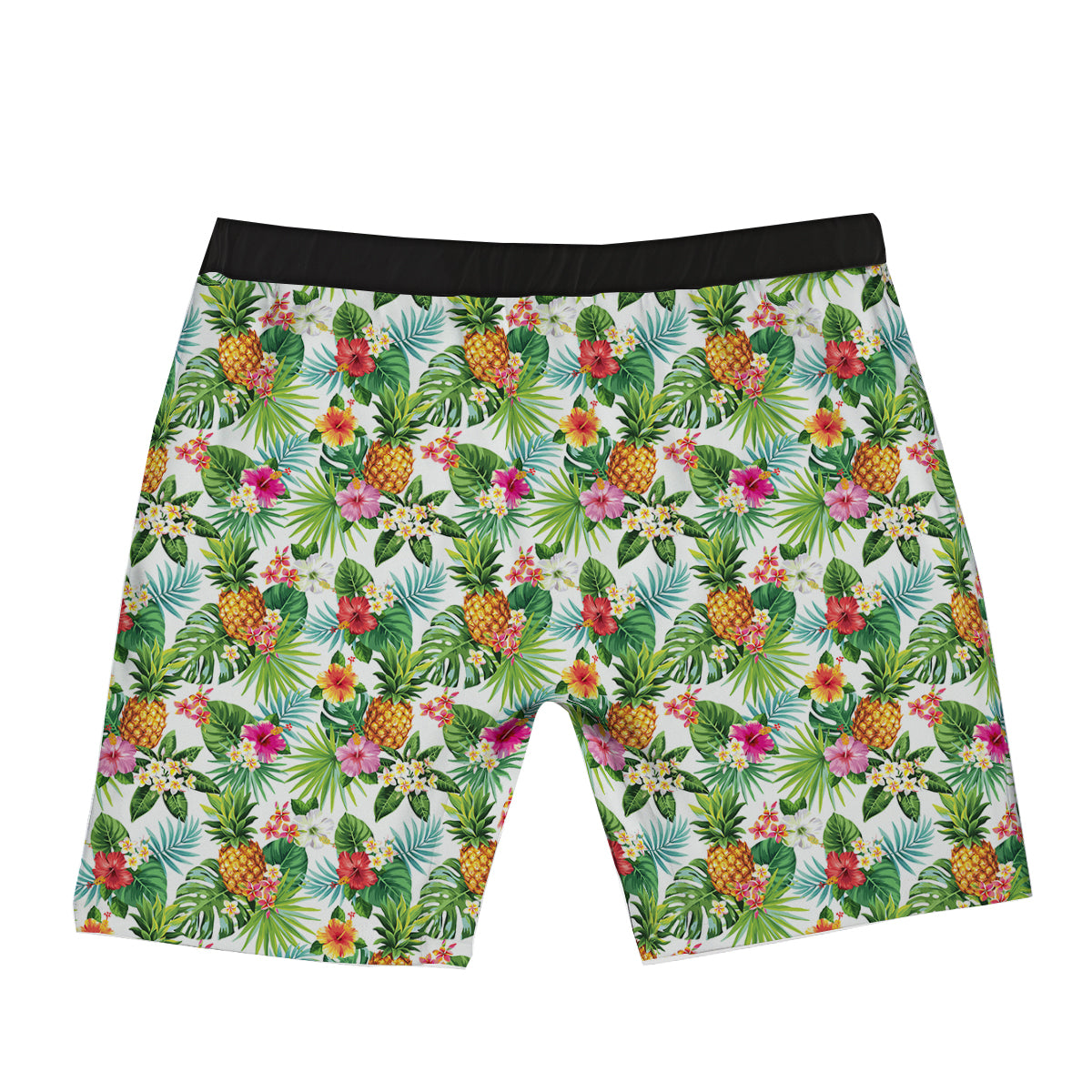 Pineapple Aloha Hawaiian Print Pattern Boxer Briefs-grizzshop
