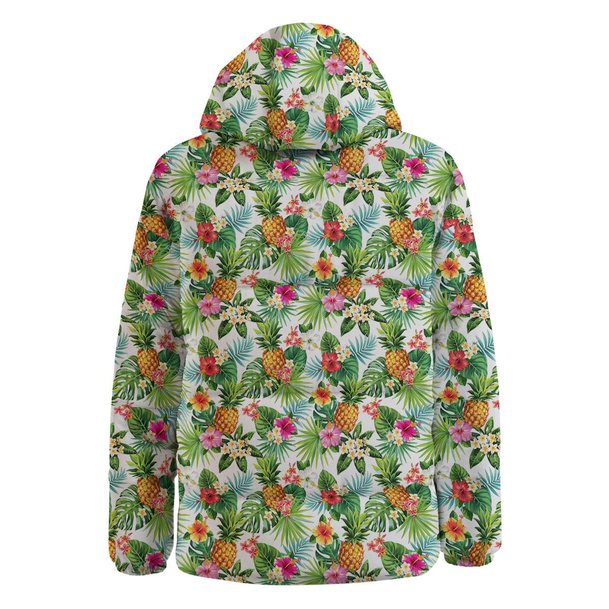 Pineapple Aloha Hawaiian Print Pattern Down Jacket-grizzshop