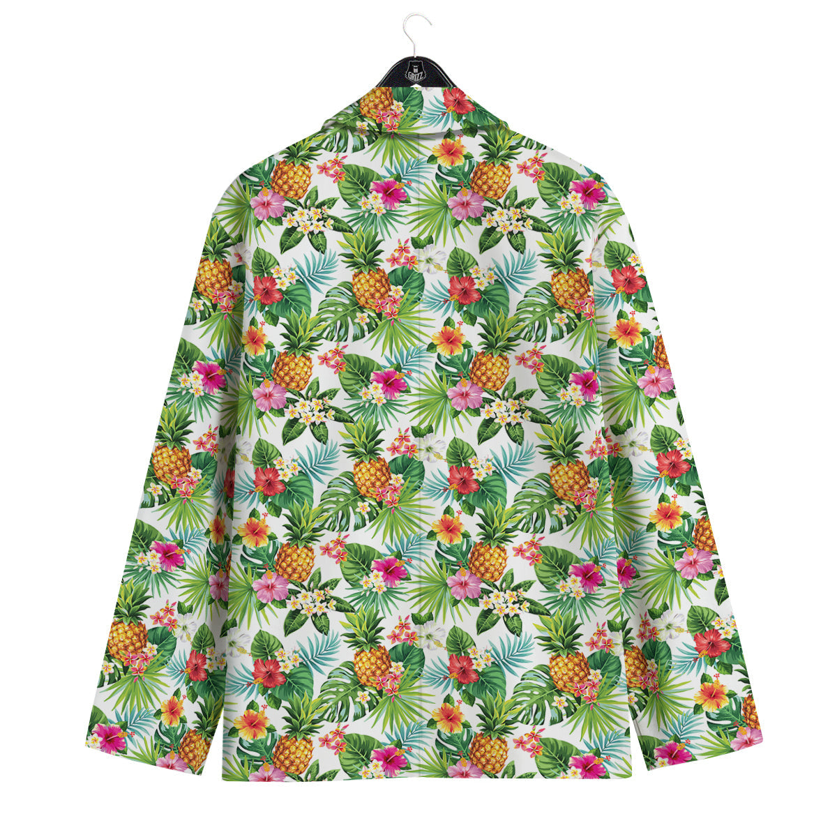 Pineapple Aloha Hawaiian Print Pattern Men's Sport Coat-grizzshop