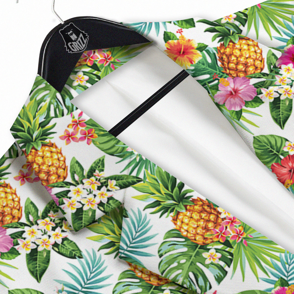 Pineapple Aloha Hawaiian Print Pattern Men's Sport Coat-grizzshop