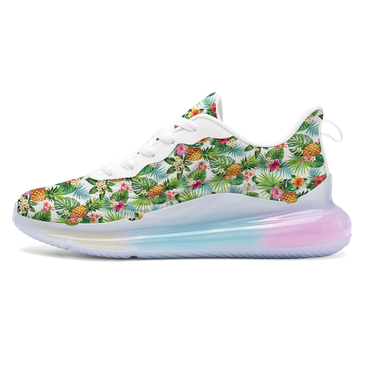 Pineapple Aloha Hawaiian Print Pattern Running Sneakers-grizzshop