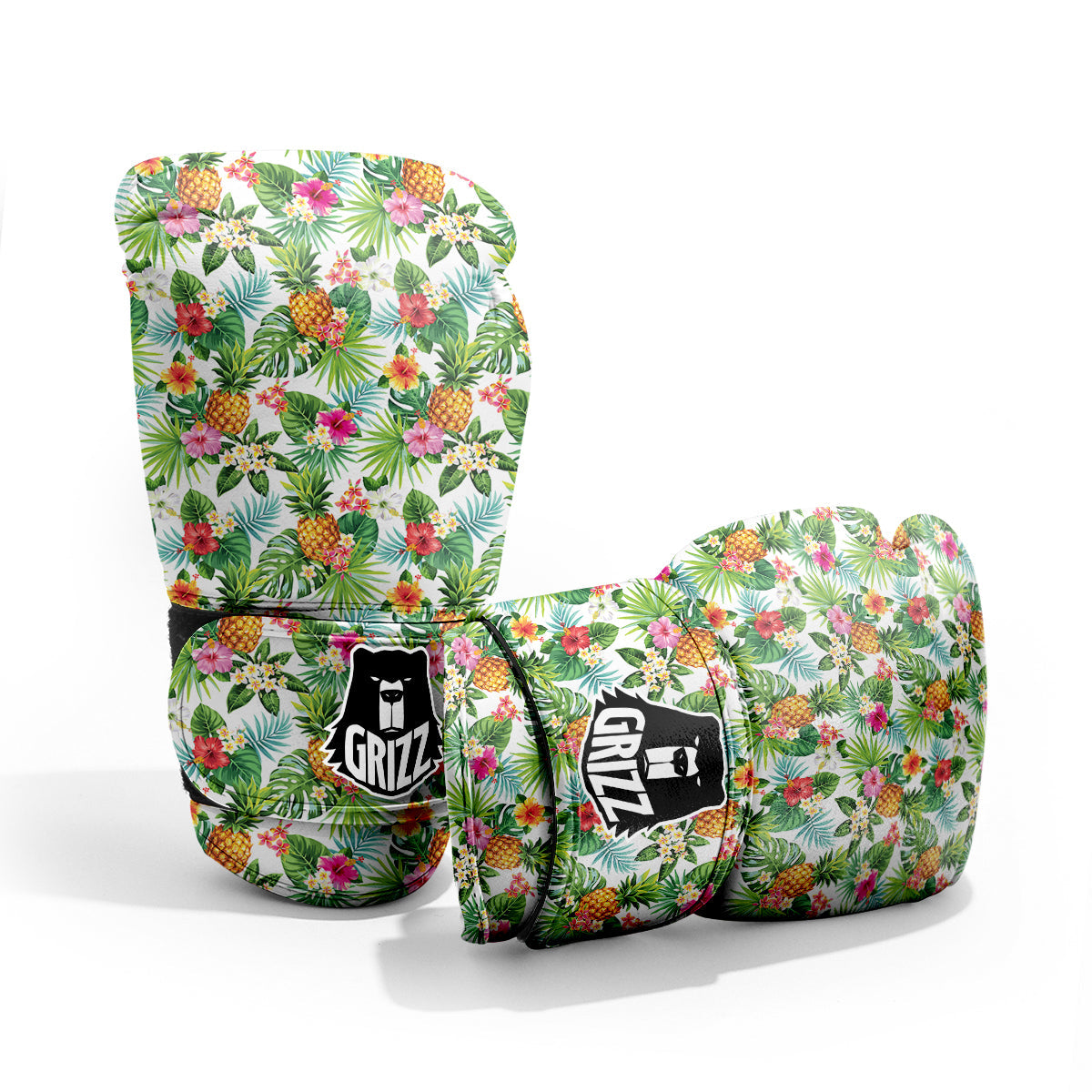 Pineapple Aloha Hawaiian Print Pattern Pro Boxing Glove
