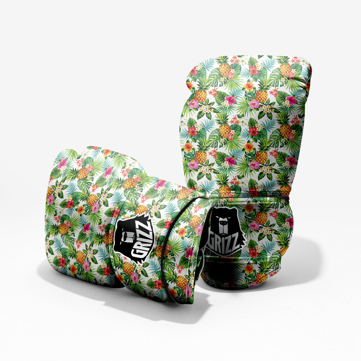 Pineapple Aloha Hawaiian Print Pattern Pro Boxing Glove