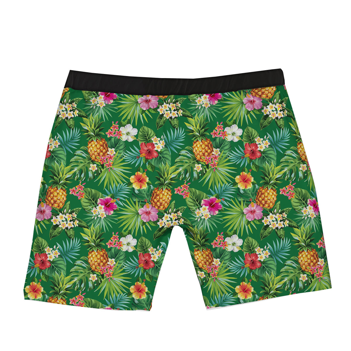 Pineapple Aloha Hibiscus Print Pattern Boxer Briefs-grizzshop