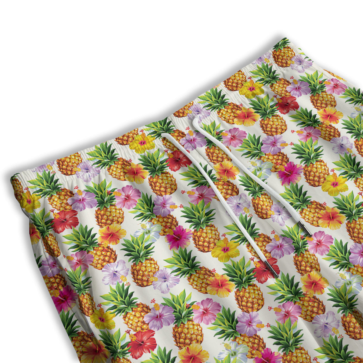 Pineapple Aloha Summer Print Pattern Men's Athletic Shorts