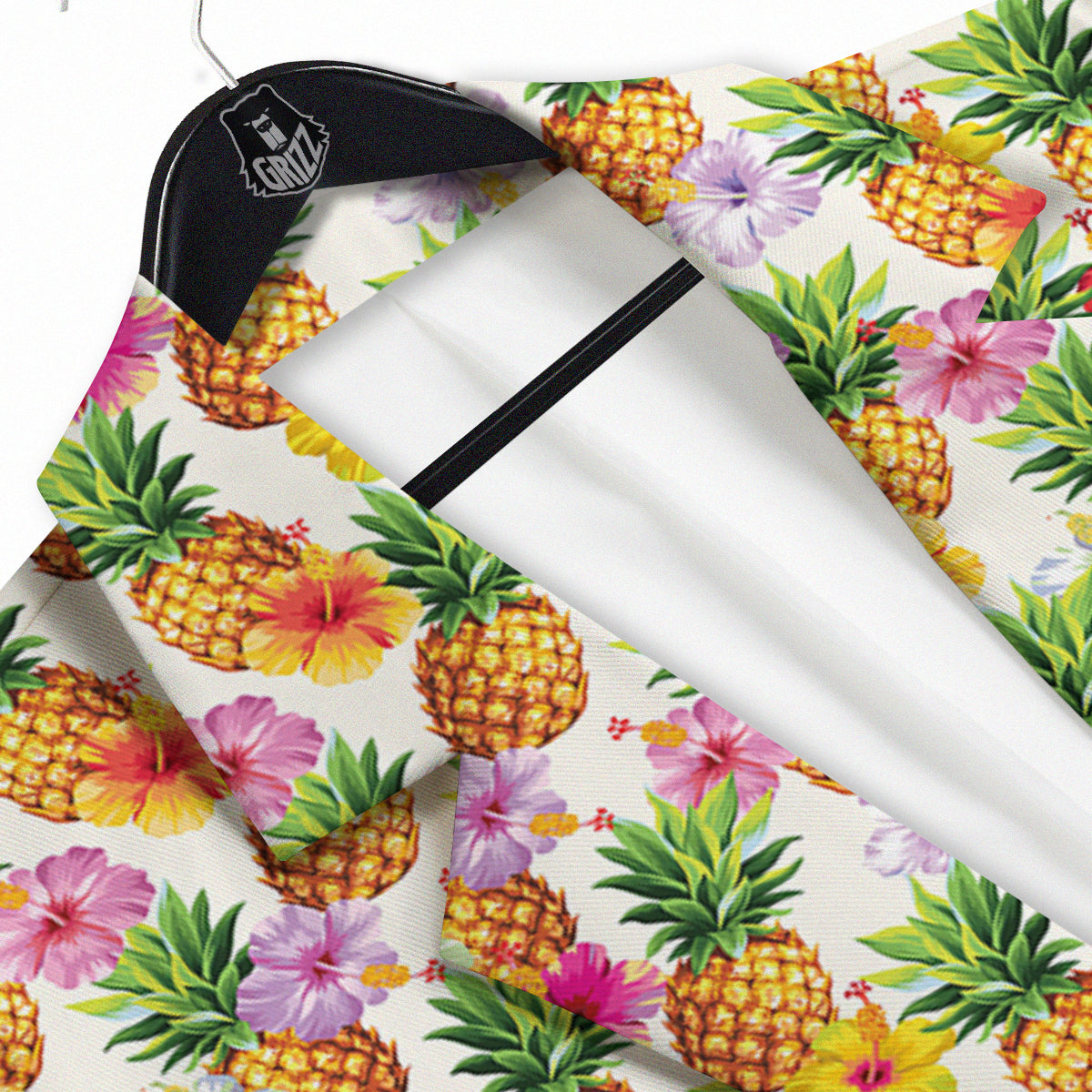 Pineapple Aloha Summer Print Pattern Men's Sport Coat-grizzshop