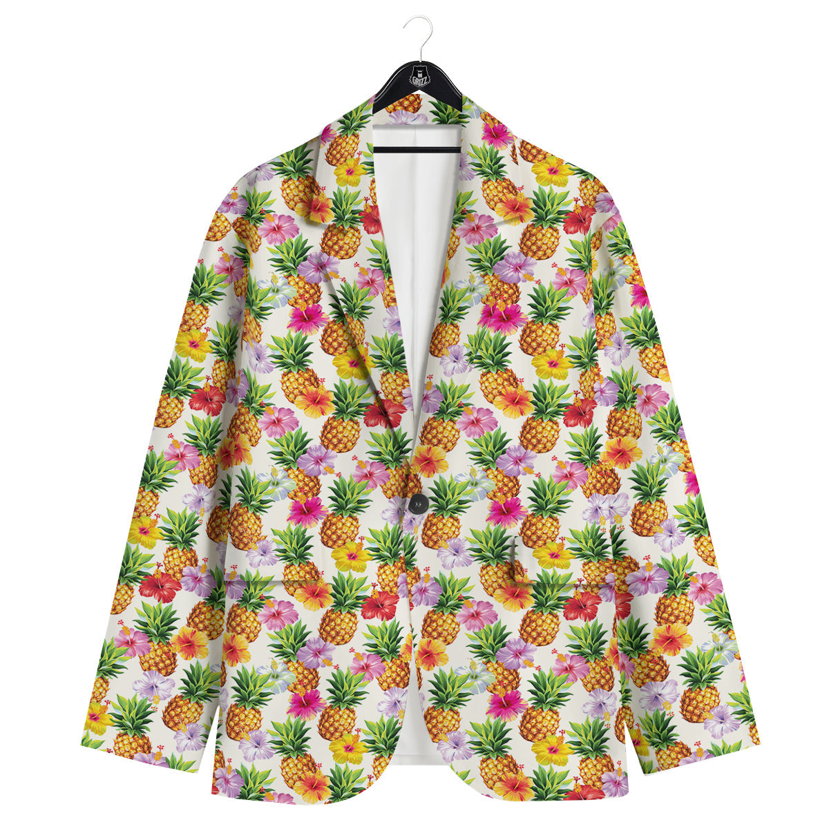 Pineapple Aloha Summer Print Pattern Men's Sport Coat-grizzshop