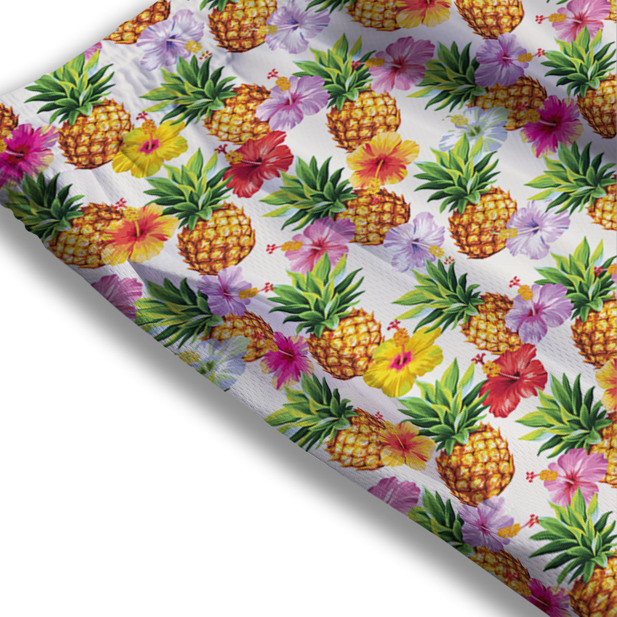 Pineapple Aloha Summer Print Pattern Mesh Shorts-grizzshop