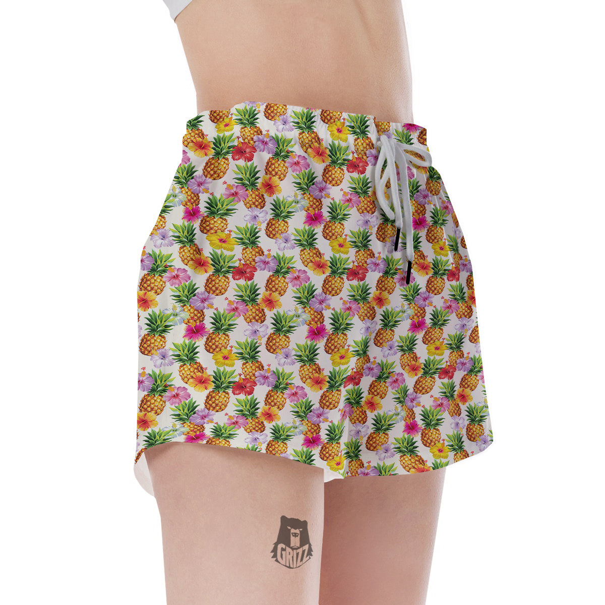 Pineapple Aloha Summer Print Pattern Women's Shorts-grizzshop