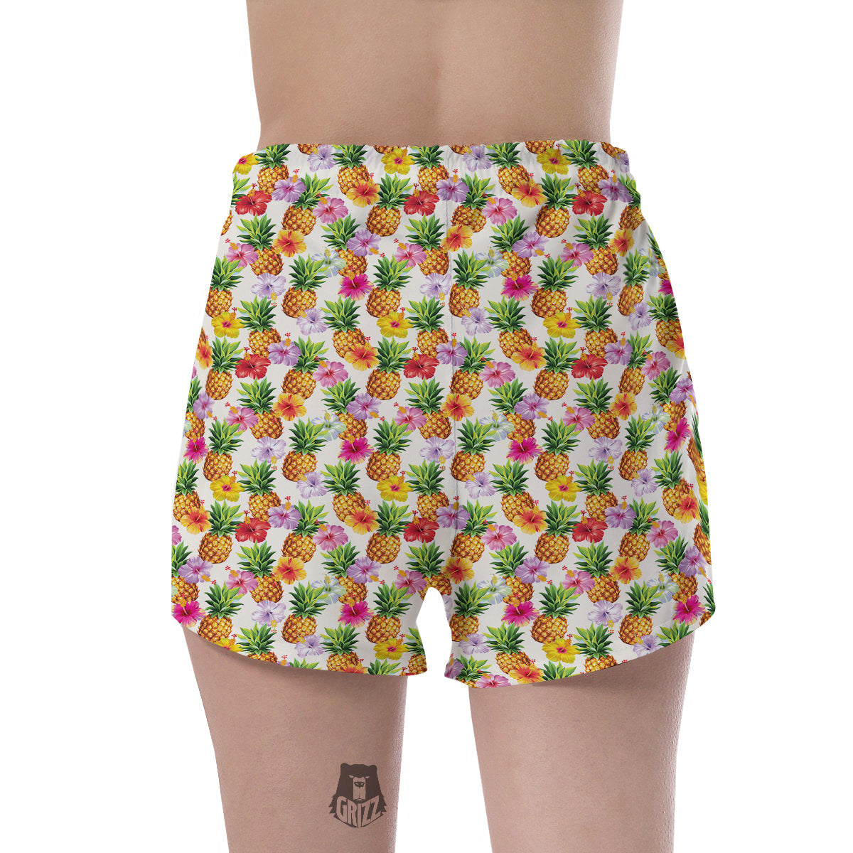 Pineapple Aloha Summer Print Pattern Women's Shorts-grizzshop