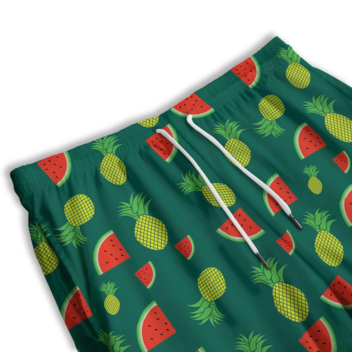 Pineapple And Tropical Watermelon Print Pattern Men's Athletic Shorts-grizzshop