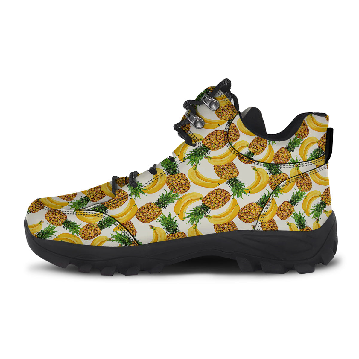 Pineapple Banana Print Pattern Hiking Shoes-grizzshop
