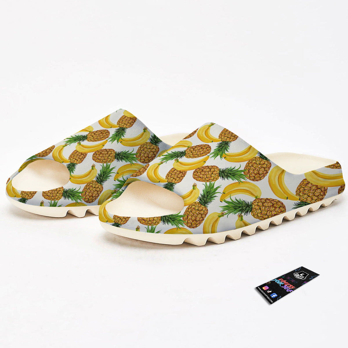 Pineapple Banana Print Pattern Sandals-grizzshop