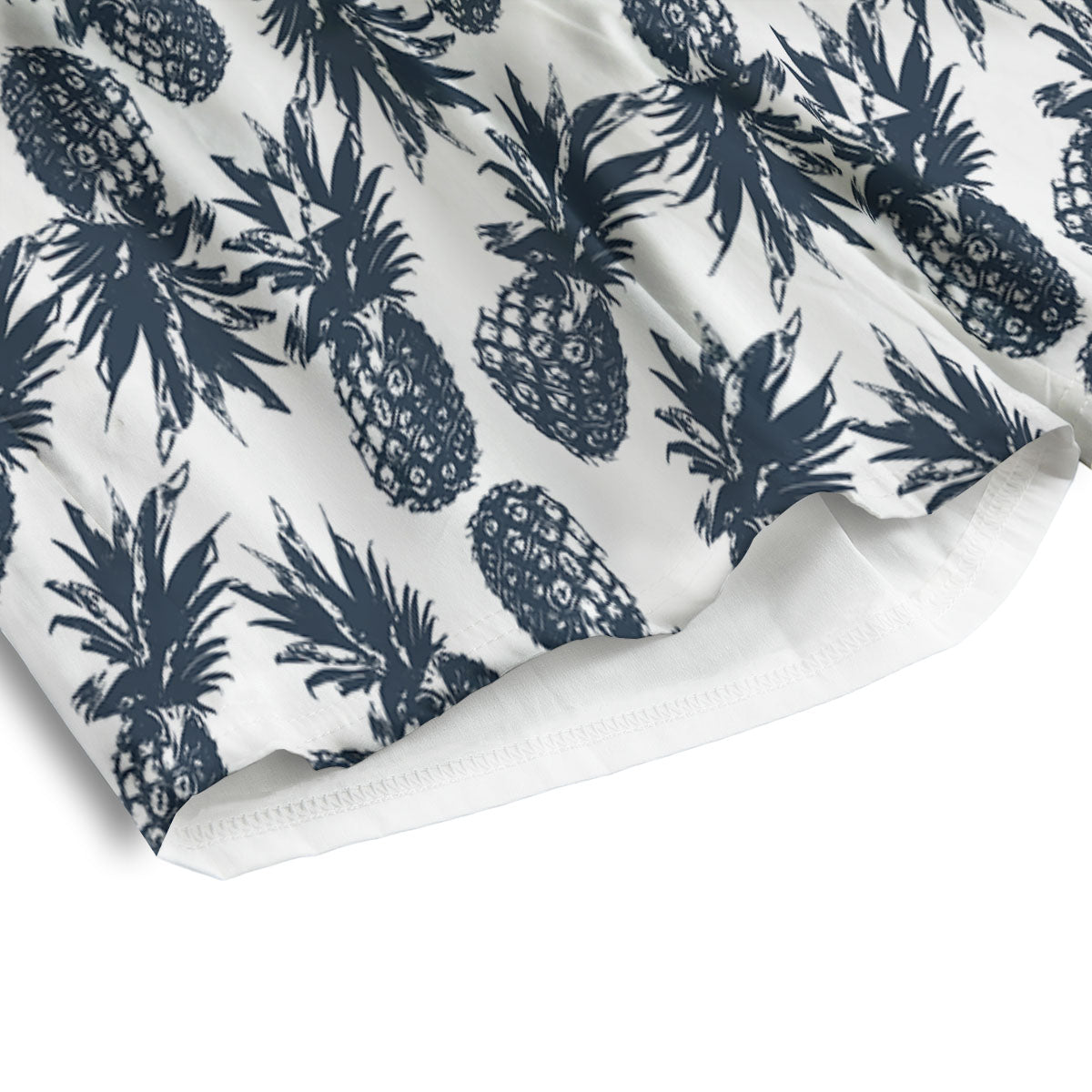 Pineapple Black Tropical Print Pattern Men's Athletic Shorts-grizzshop