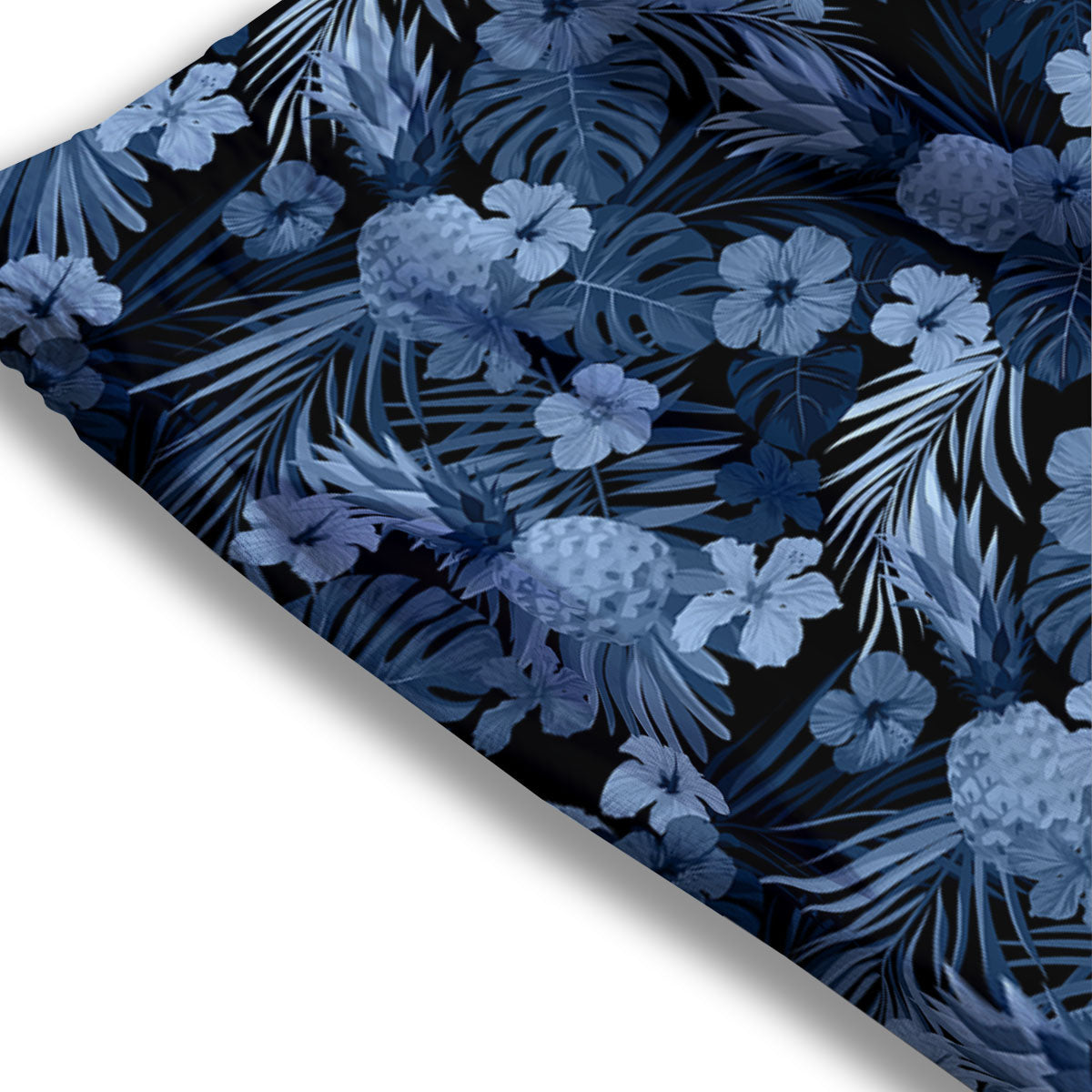 Pineapple Blue Aloha Print Pattern Mesh Shorts-grizzshop