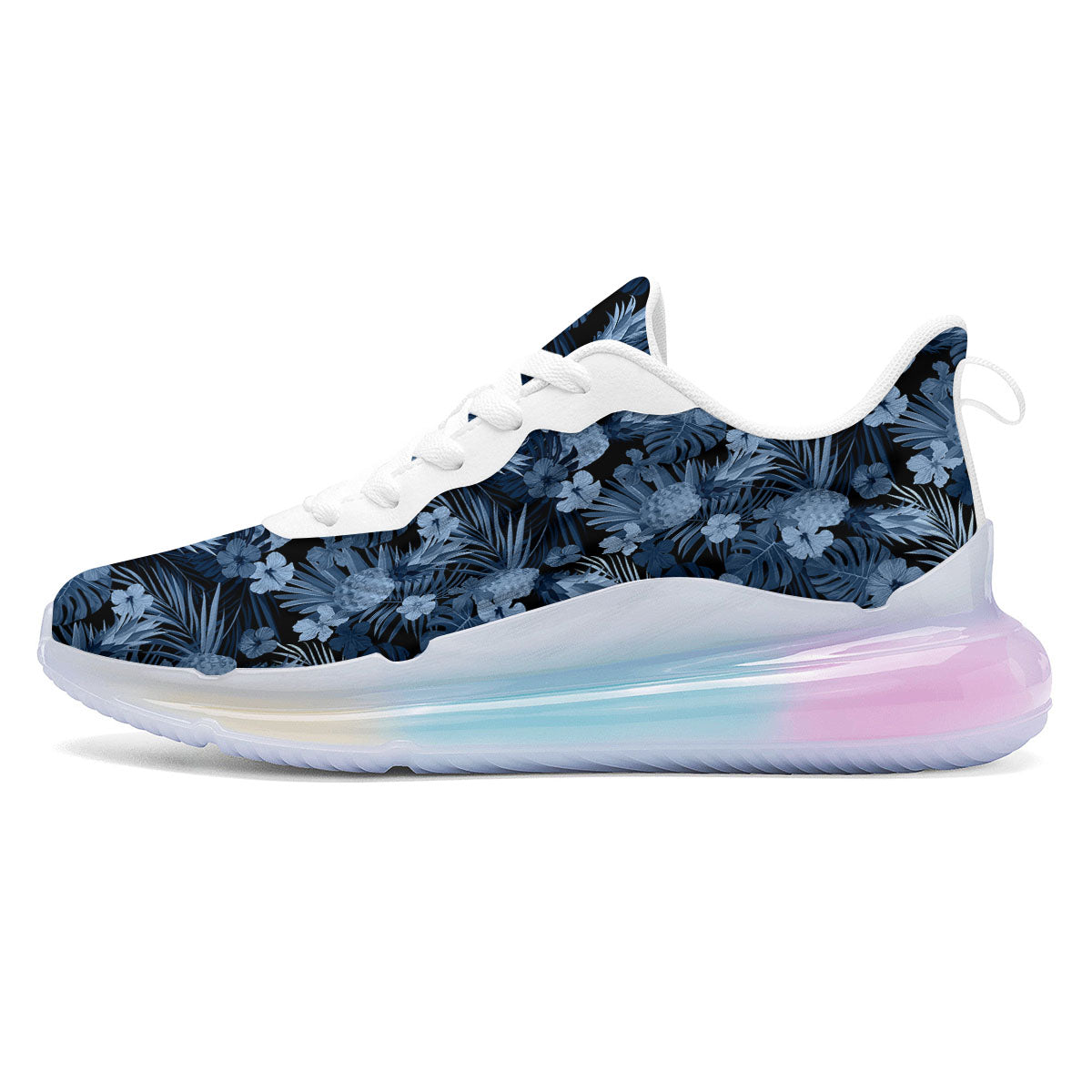 Pineapple Blue Aloha Print Pattern Running Sneakers-grizzshop