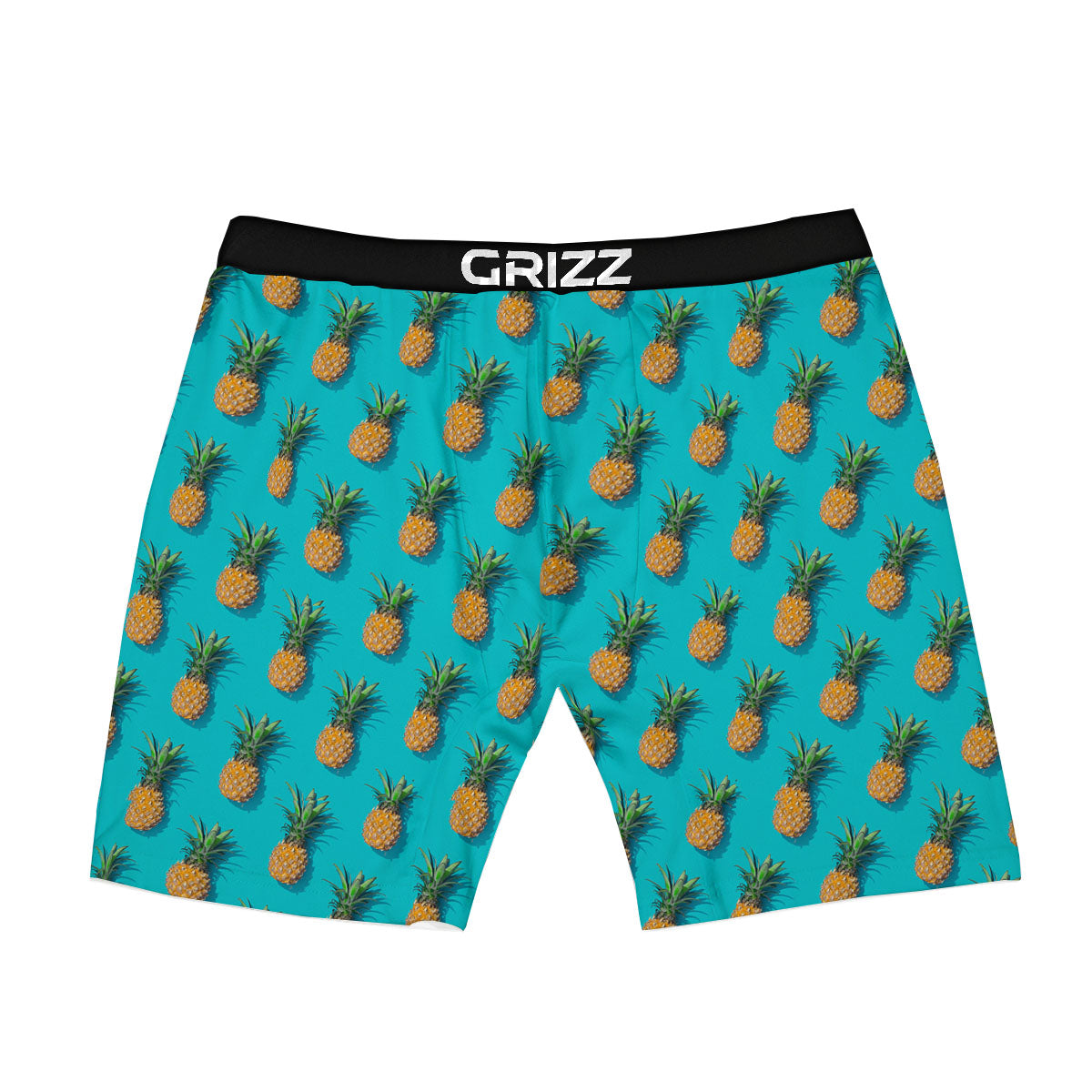 Pineapple Blue Print Pattern Boxer Briefs-grizzshop