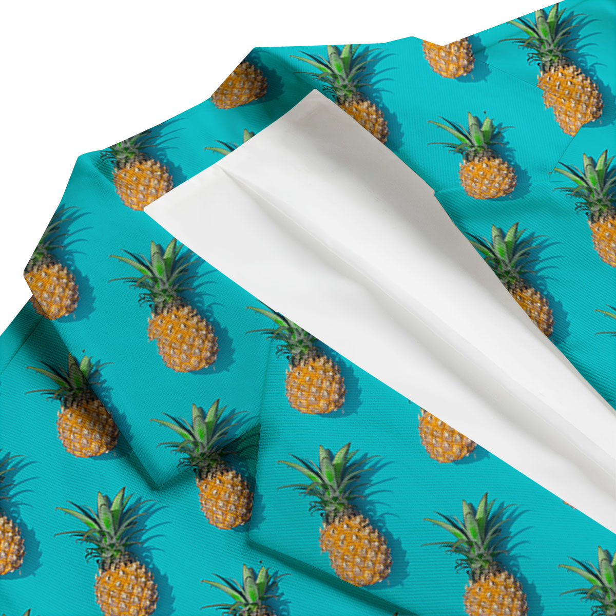 Pineapple Blue Print Pattern Men's Blazer-grizzshop