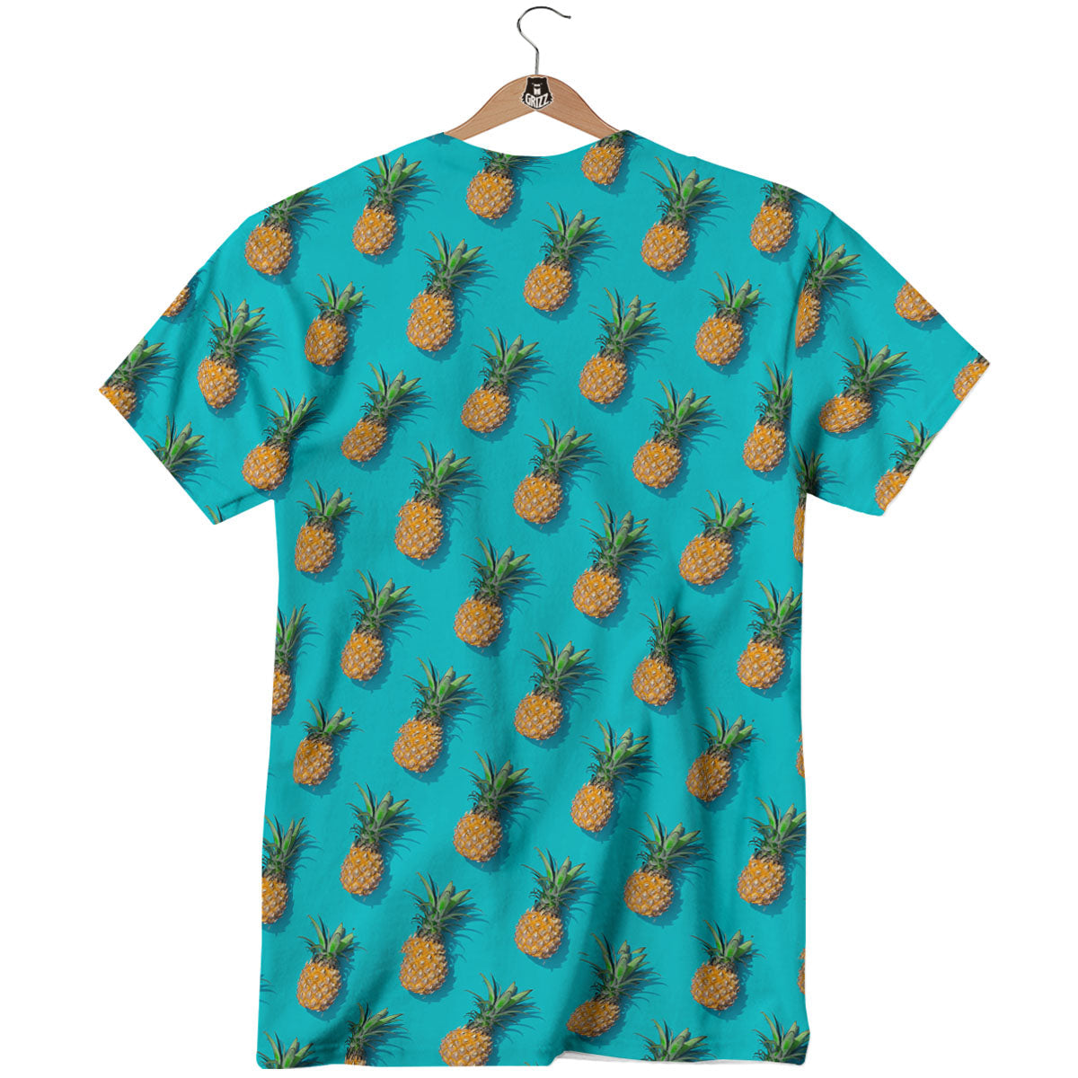 Pineapple Blue Print Pattern T-Shirt-grizzshop