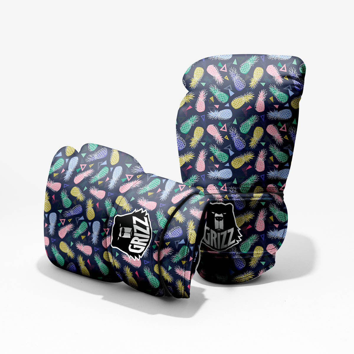 Pineapple Colorful Print Pattern Sparring Gloves-grizzshop
