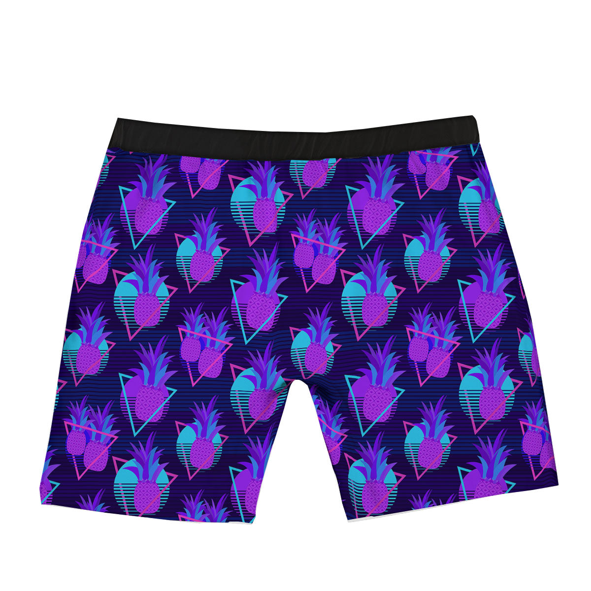 Pineapple EDM Purple Print Pattern Boxer Briefs-grizzshop
