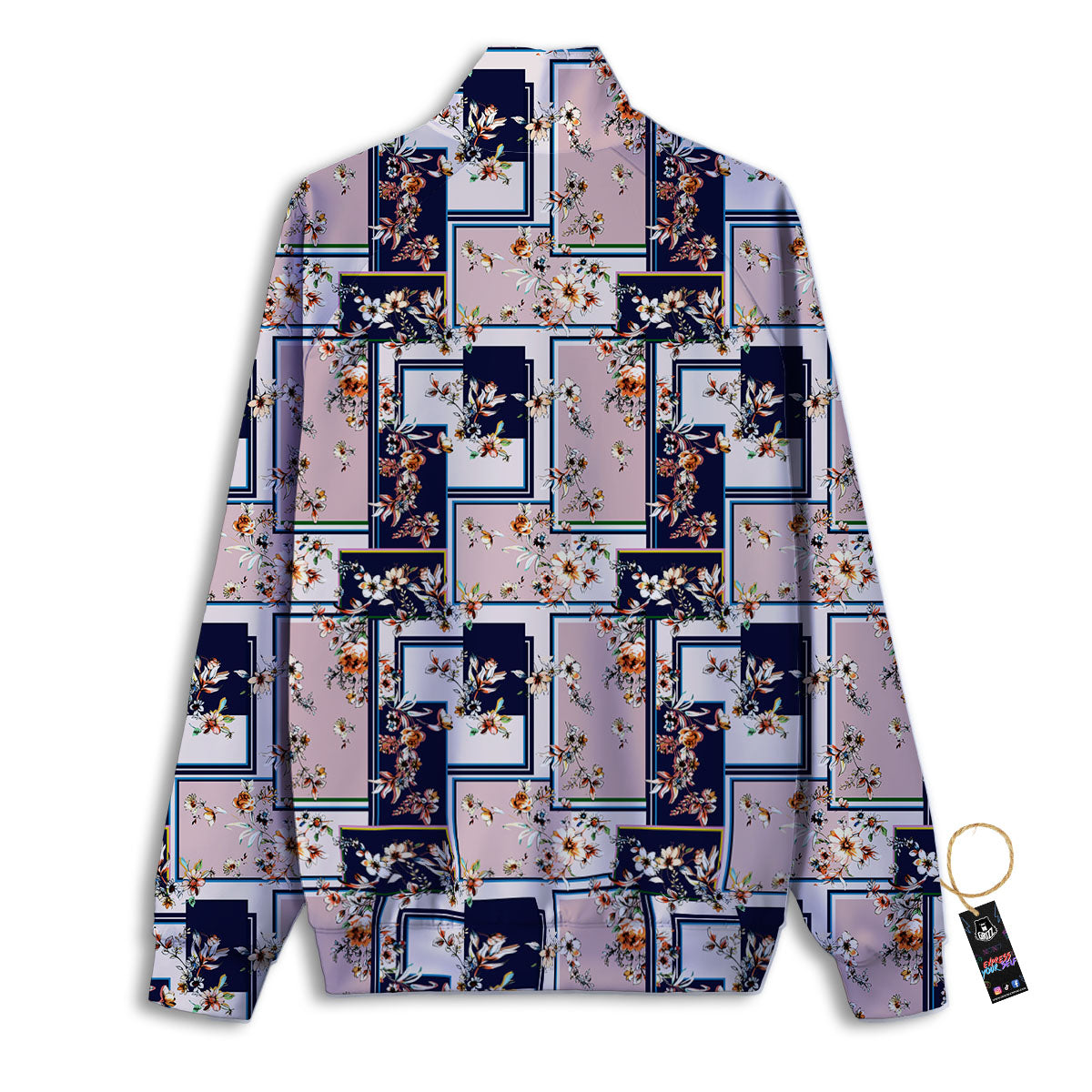 Pineapple EDM Purple Print Pattern Track Jacket-grizzshop