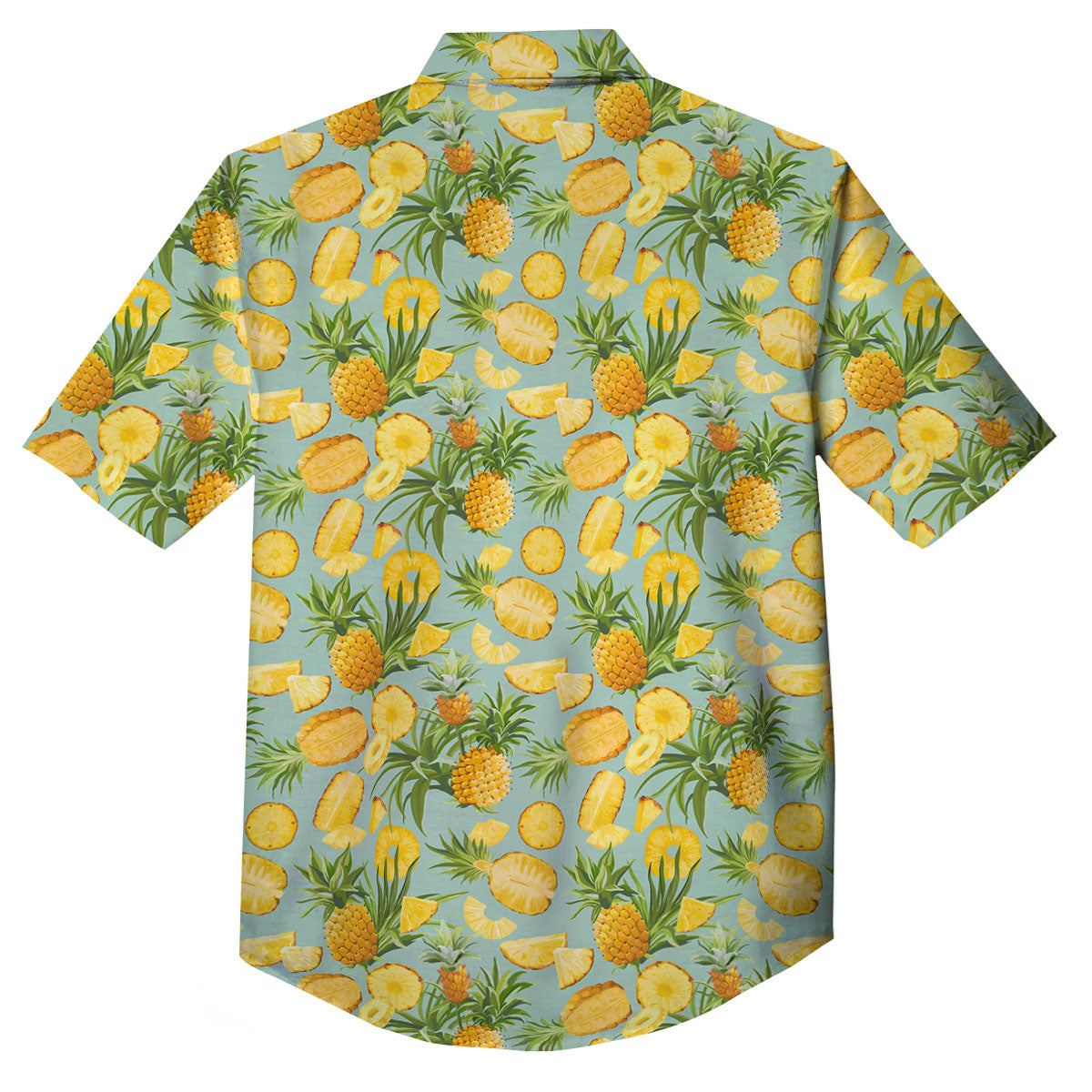 Pineapple Exotic Tropical Print Pattern Button Up Shirt-grizzshop