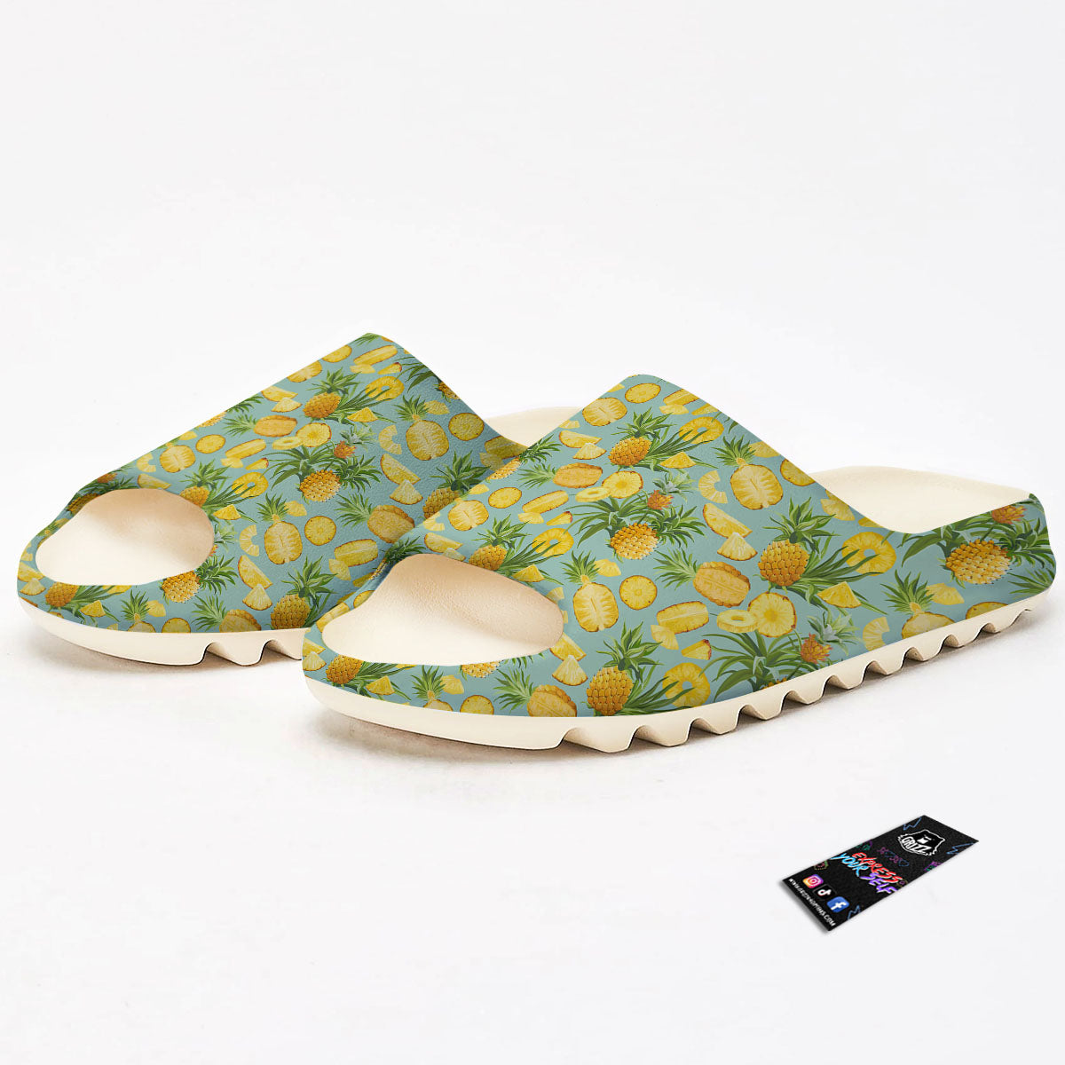 Pineapple Exotic Tropical Print Pattern Sandals-grizzshop