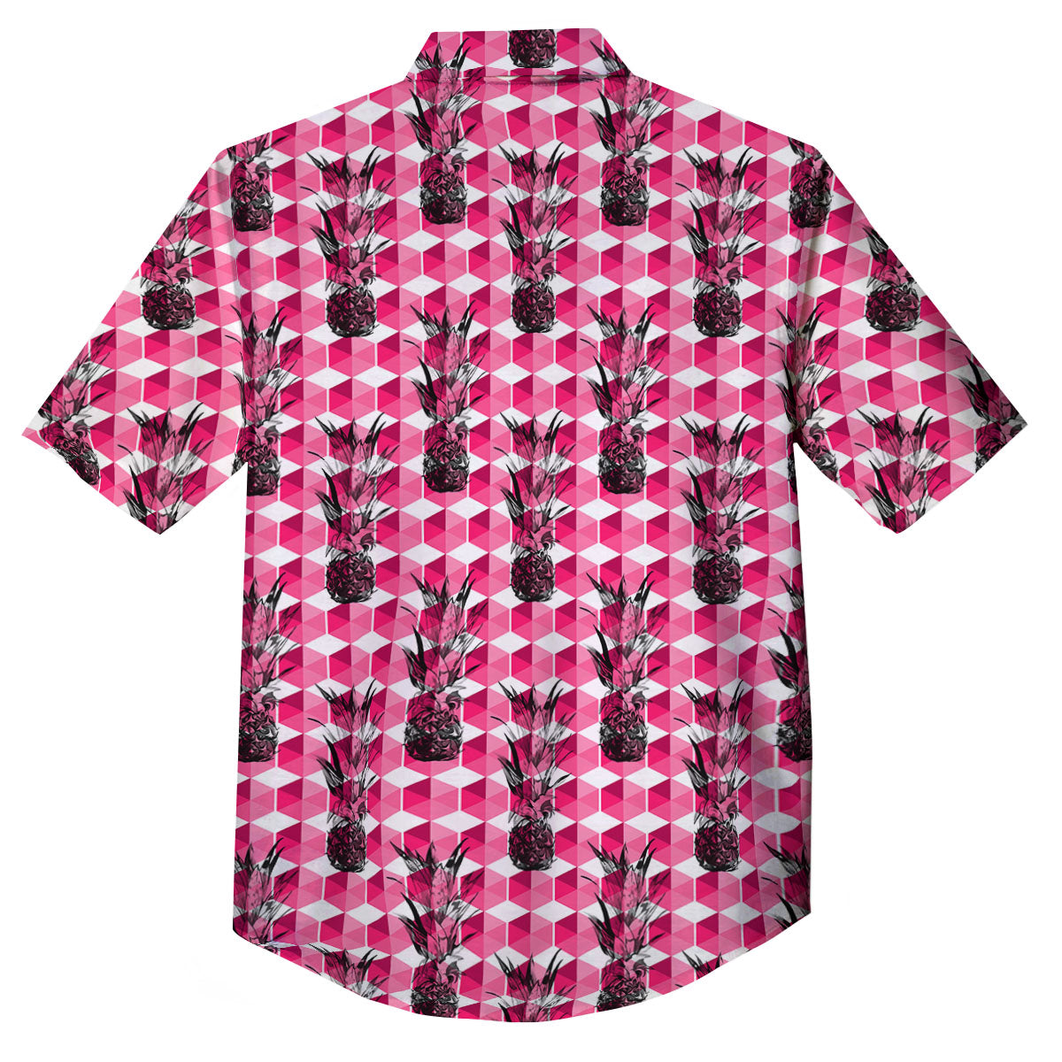 Pineapple Geometric Print Pattern Button Up Shirt-grizzshop
