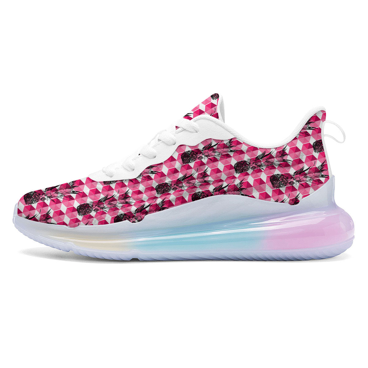 Pineapple Geometric Print Pattern Running Sneakers-grizzshop