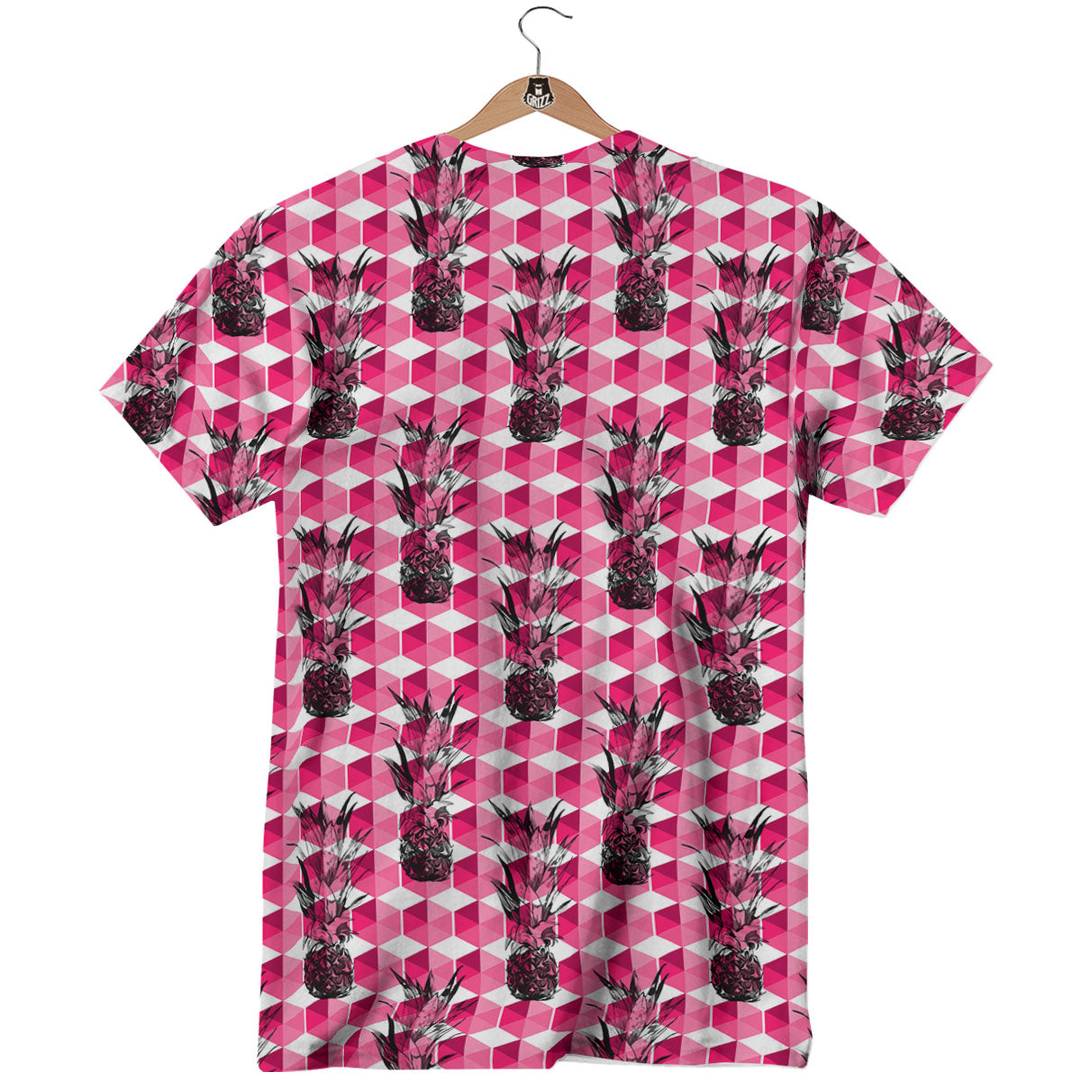 Pineapple Geometric Print Pattern T-Shirt-grizzshop