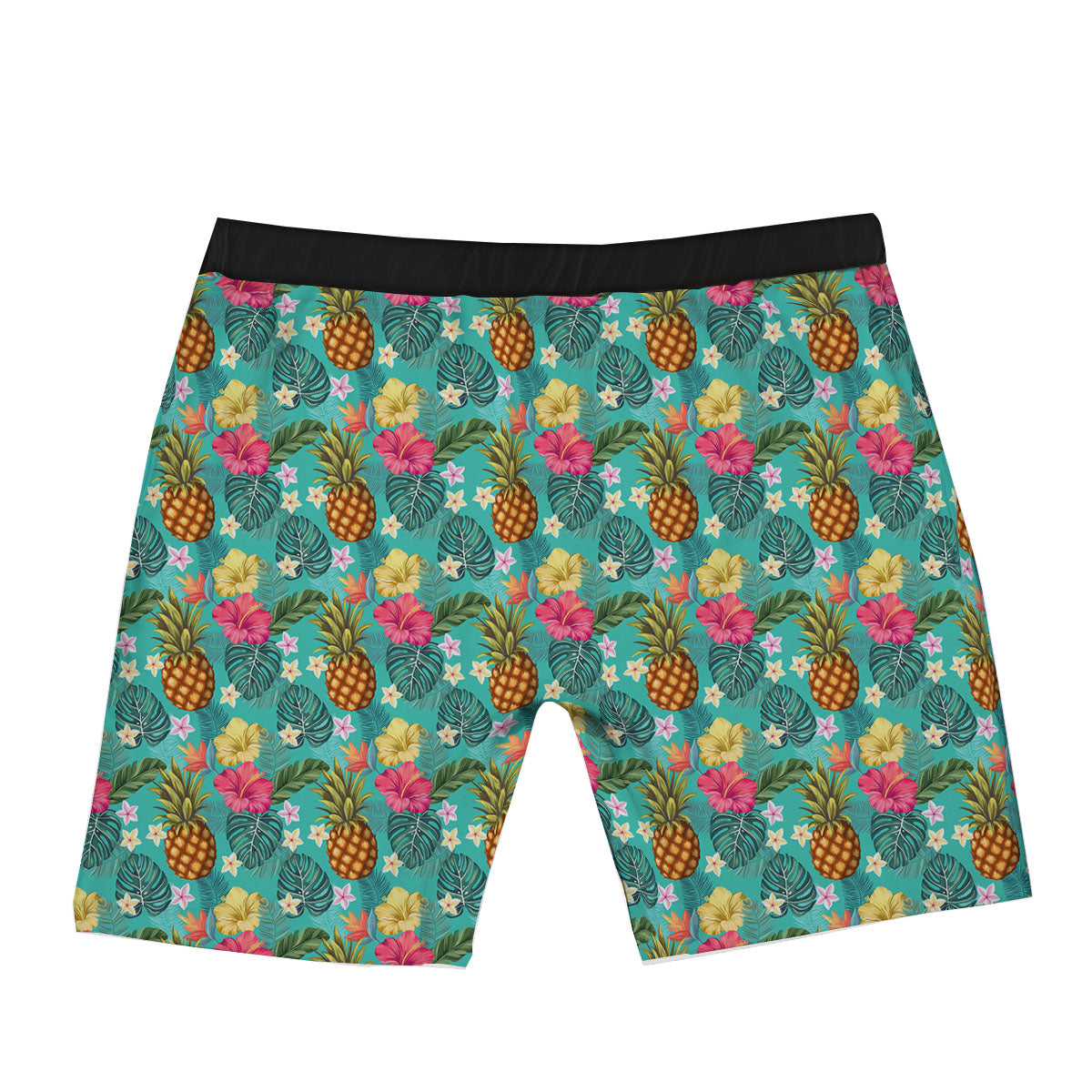 Pineapple Hawaii Hibiscus Print Pattern Boxer Briefs-grizzshop