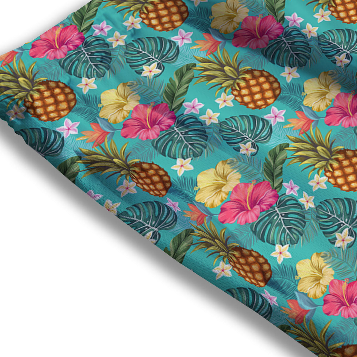 Pineapple Hawaii Hibiscus Print Pattern Mesh Shorts