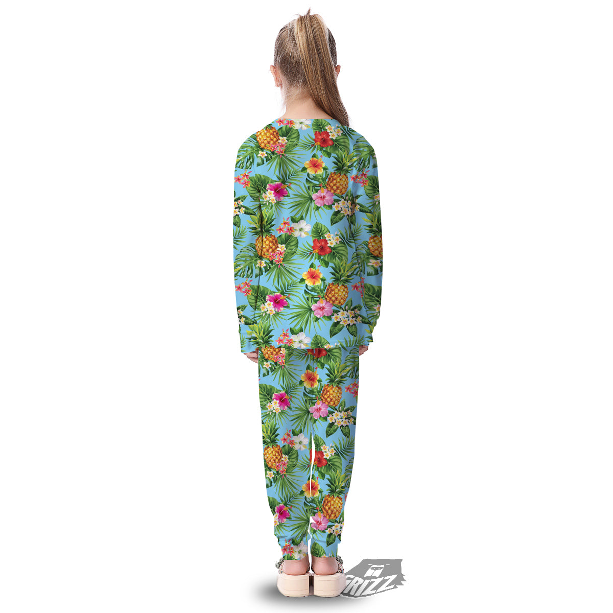 Pineapple Hawaii Tropical Print Pattern Kid's Pajamas-grizzshop