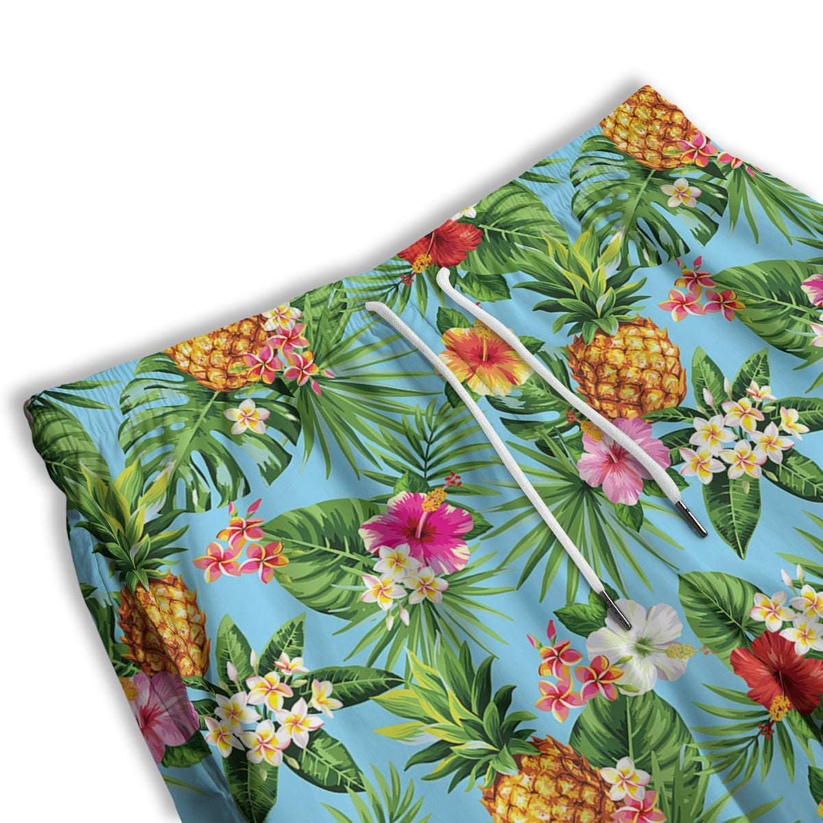 Pineapple Hawaii Tropical Print Pattern Men's Athletic Shorts