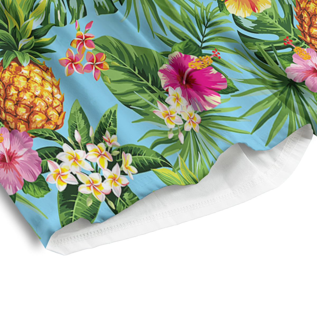 Pineapple Hawaii Tropical Print Pattern Men's Athletic Shorts