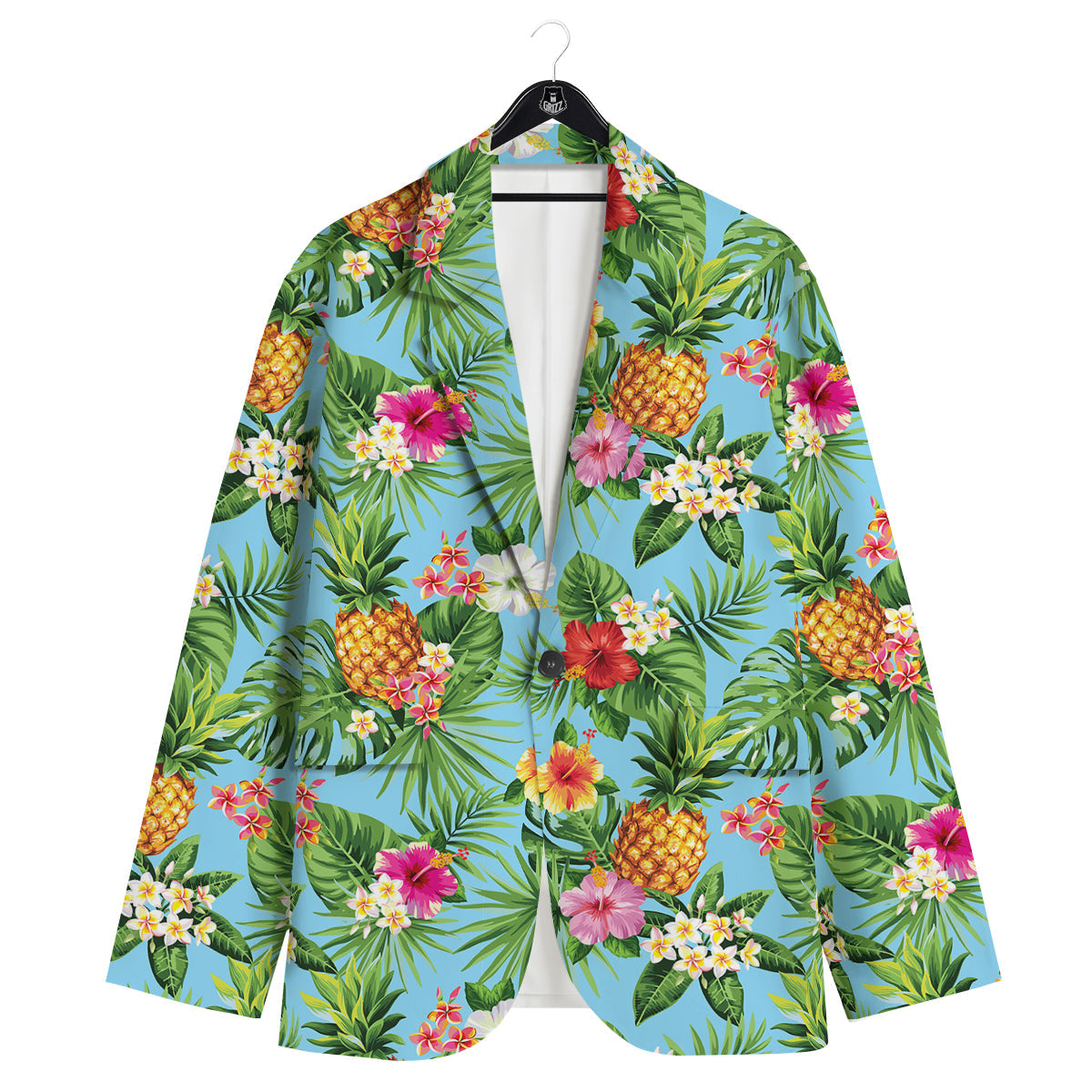 Pineapple Hawaii Tropical Print Pattern Men's Sport Coat-grizzshop