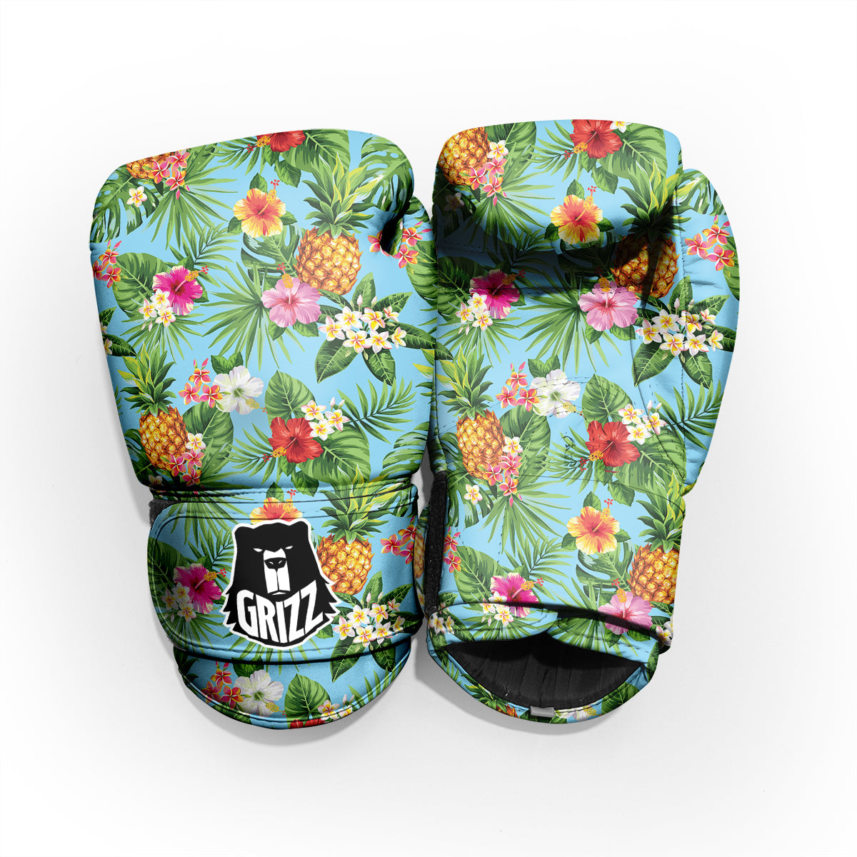 Pineapple Hawaii Tropical Print Pattern Sparring Gloves-grizzshop