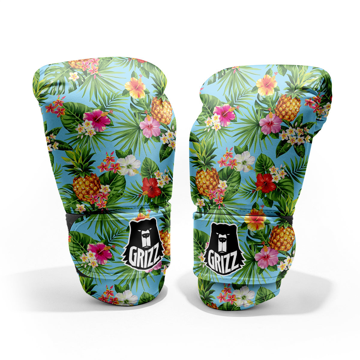 Pineapple Hawaii Tropical Print Pattern Sparring Gloves-grizzshop